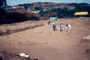 ハサマ遺跡調査風景の写真