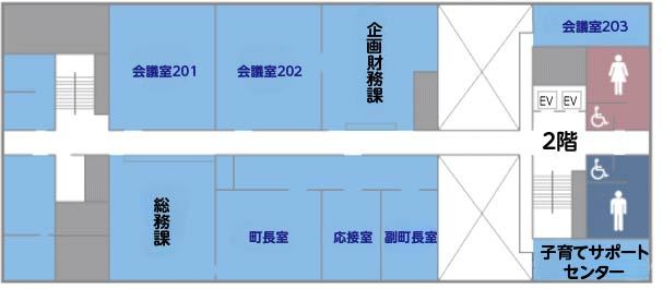 庁舎2階の見取り図