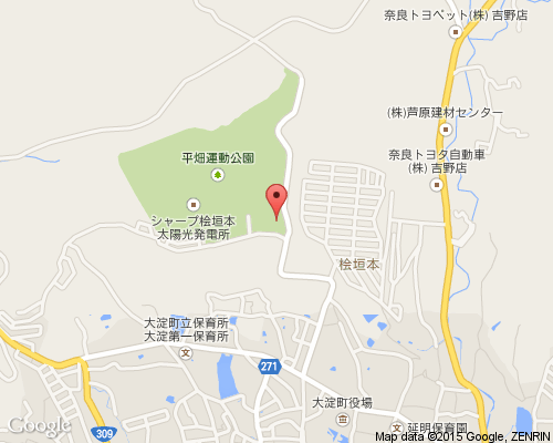 町立平畑体育館の地図の画像